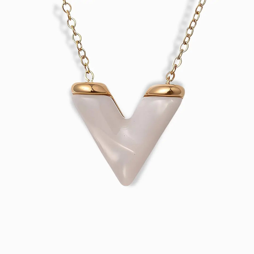 18K Gold Plated V-Shaped Necklace with a minimalist design.