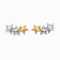 Glozya 18K Gold Plated Two-Tone Star Stud Earrings featuring a celestial-inspired dual-tone star design. Made from stainless steel with 18K gold plating, waterproof, hypoallergenic, and tarnish-free.