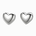 Glozya Stainless Steel Puffy Heart Stud Earrings featuring a minimalist, heart-shaped design crafted from waterproof, hypoallergenic stainless steel.