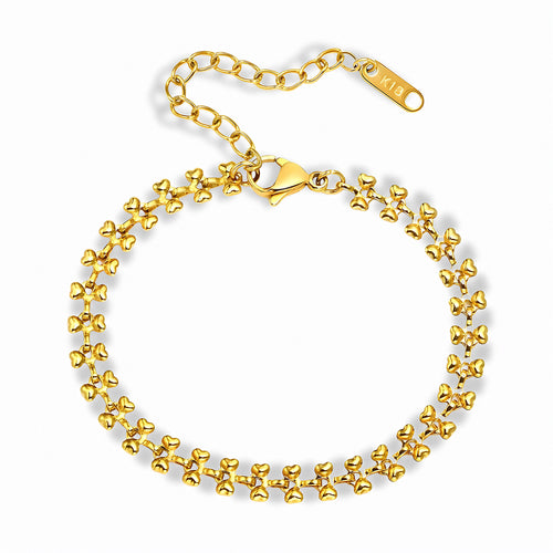 Glozya Adjustable Tiny Heart Bracelet — studio product photo on white background