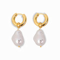 Glozya Baroque Pearl Congo Earrings — studio product photo on white background