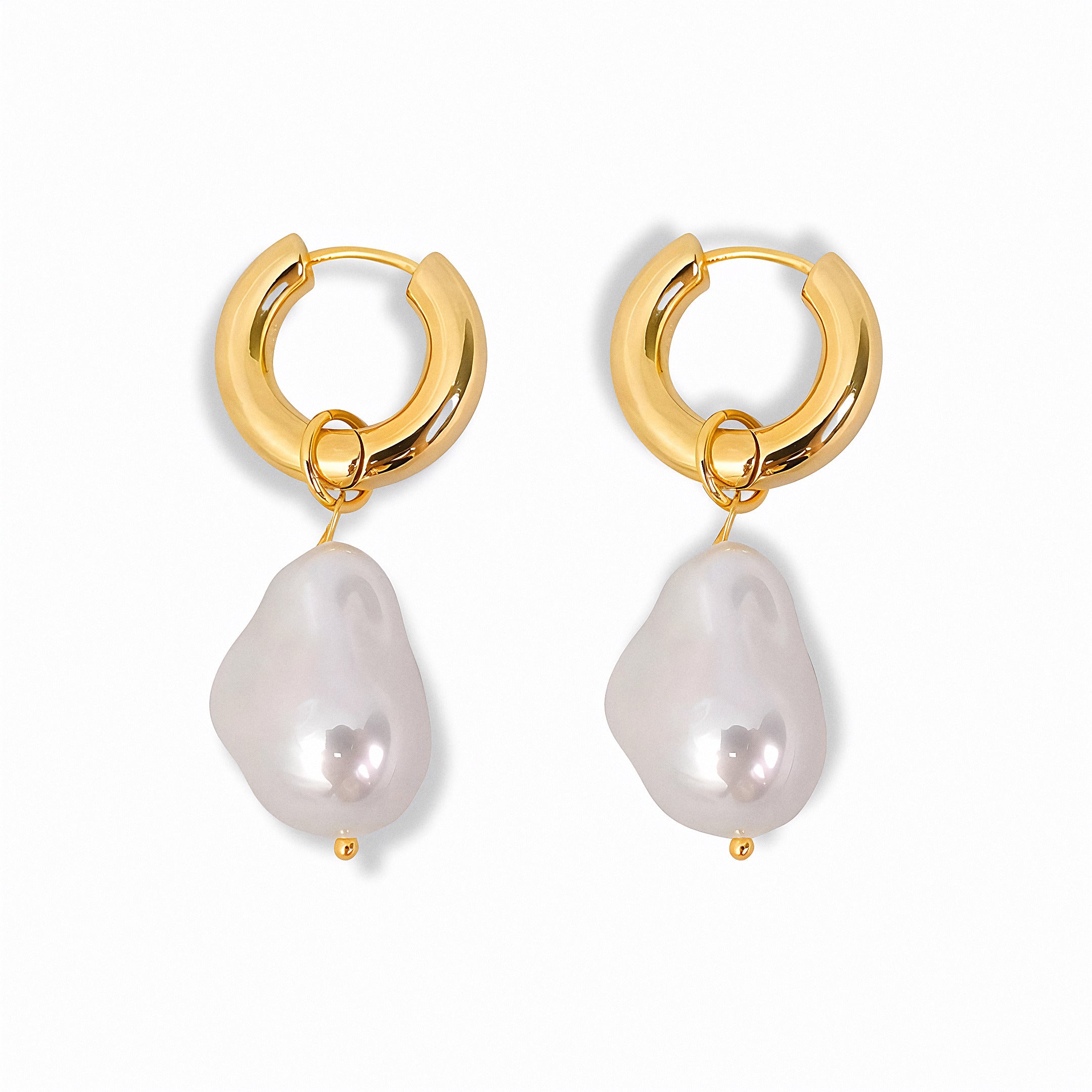 Glozya Baroque Pearl Congo Earrings — studio product photo on white background