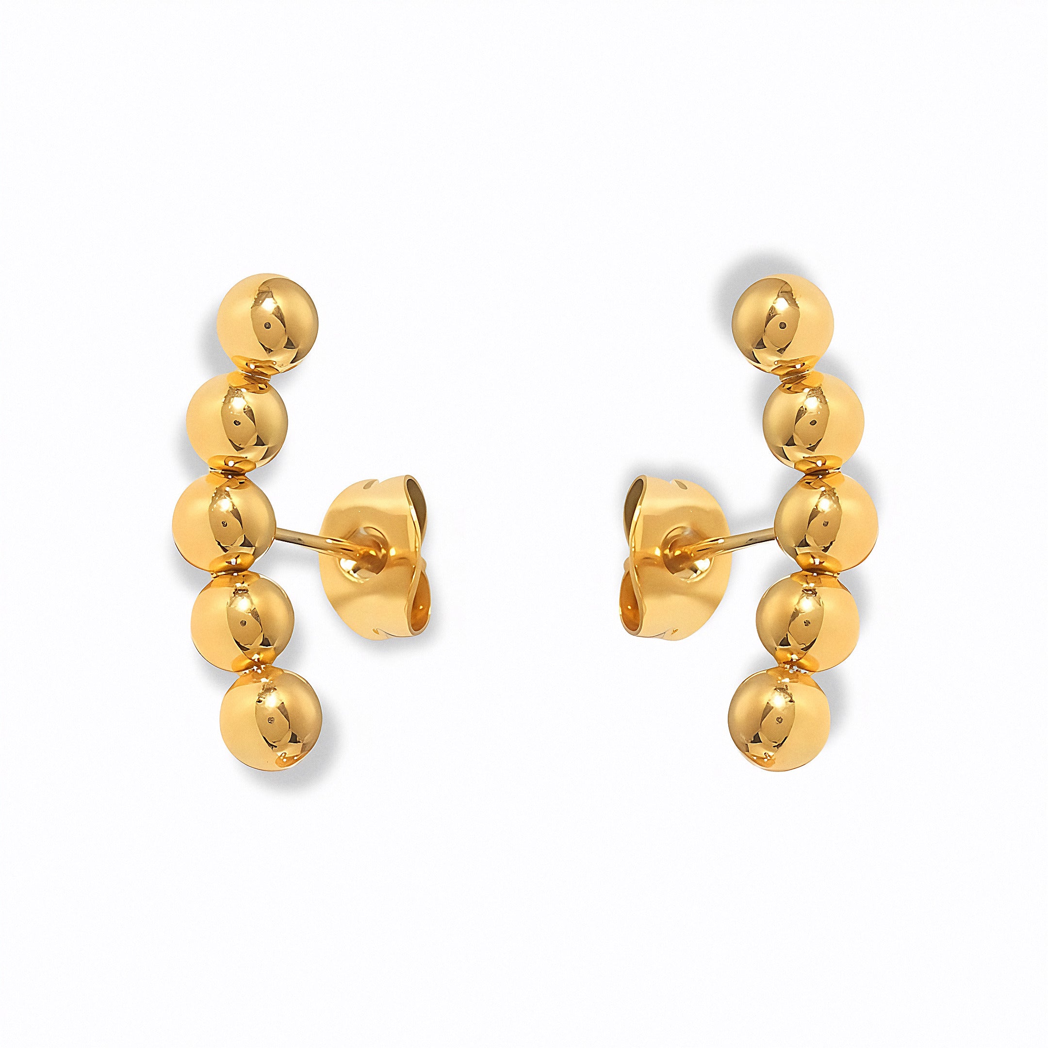 Glozya Beaded Stud Earrings — studio product photo on white background
