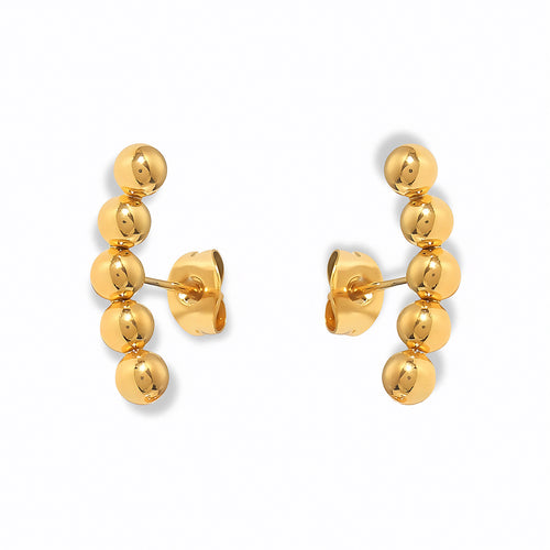 Glozya Beaded Stud Earrings — studio product photo on white background