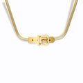 Glozya Belt Buckle Necklace — studio product photo on white background