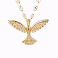 Glozya Bird Pendant Necklace — studio product photo on white background