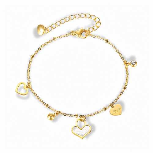 Glozya Bracelet With Love Charms — studio product photo on white background