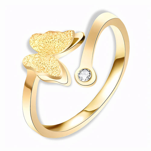 Glozya Butterfly CZ Ring — studio product photo on white background