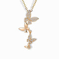 Glozya Butterfly Drop Necklace — studio product photo on white background