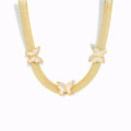 Glozya Butterfly Mesh Chain Necklace — studio product photo on white background