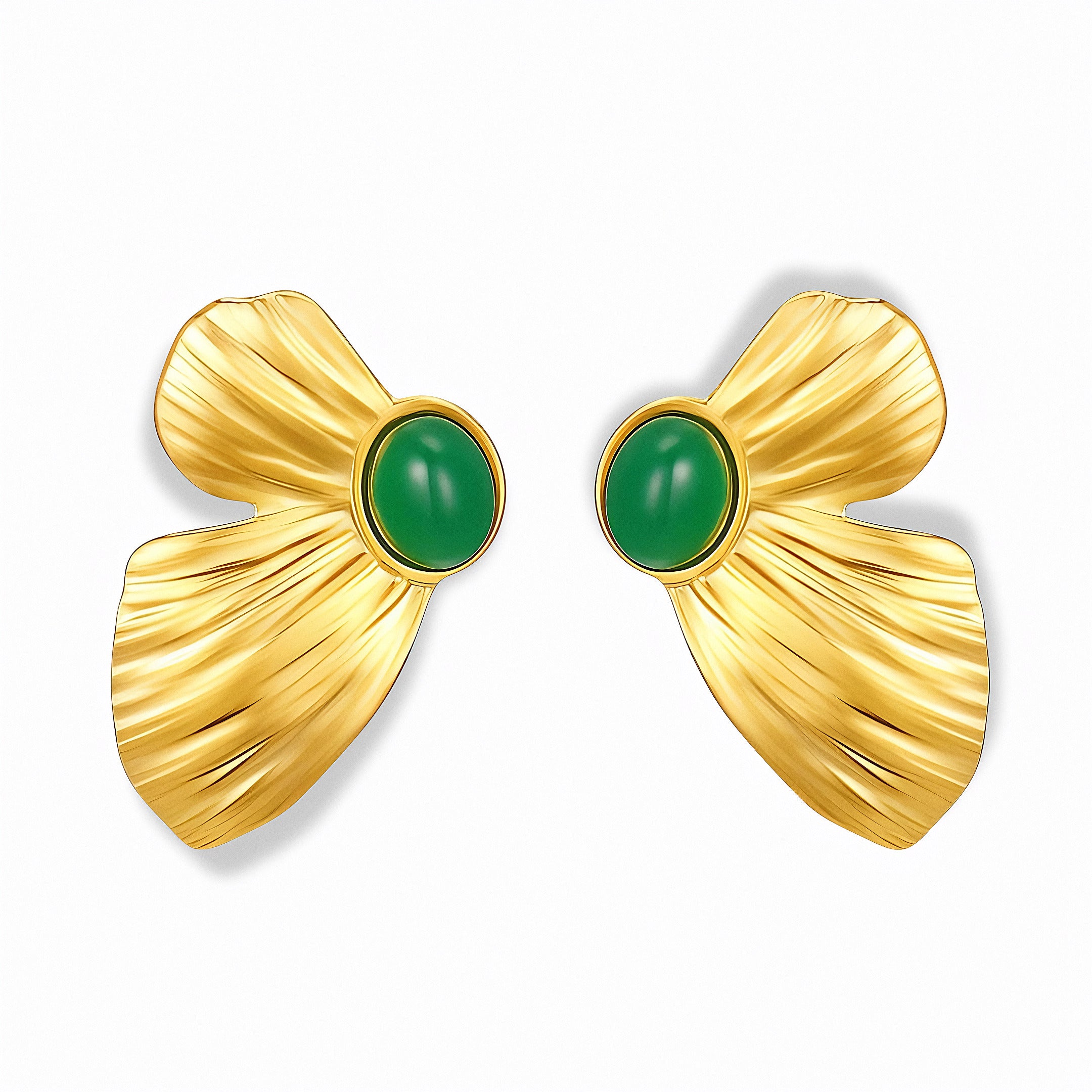 Glozya Butterfly Wing Stud Earrings — studio product photo on white background