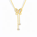 Glozya Butterfly Zircon Necklace — studio product photo on white background