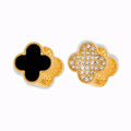 Glozya Clover Stud Earrings — studio product photo on white background