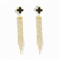 Glozya Clover Waterfall Stud Earrings — studio product photo on white background