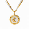Glozya Crescent Moon Necklace — studio product photo on white background
