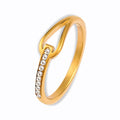Glozya CZ Embellished V-Ring — studio product photo on white background