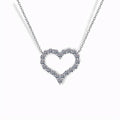 Glozya CZ Heart Pendant Necklace — studio product photo on white background