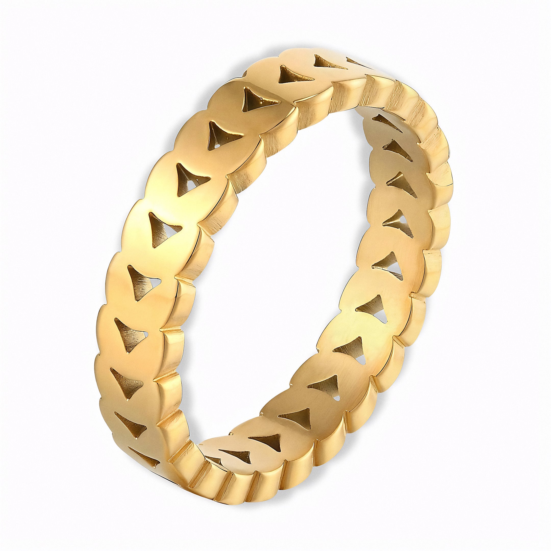 Glozya Geometric Band Ring — studio product photo on white background