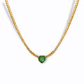 Glozya Green Heart Necklace — studio product photo on white background