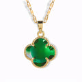 Glozya Green Zircon Clover — studio product photo on white background