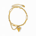 Glozya Heart Paperclip Bracelet — studio product photo on white background