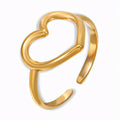 Glozya Heart Ring — studio product photo on white background