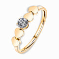 Glozya Heart Solitaire CZ Ring — studio product photo on white background