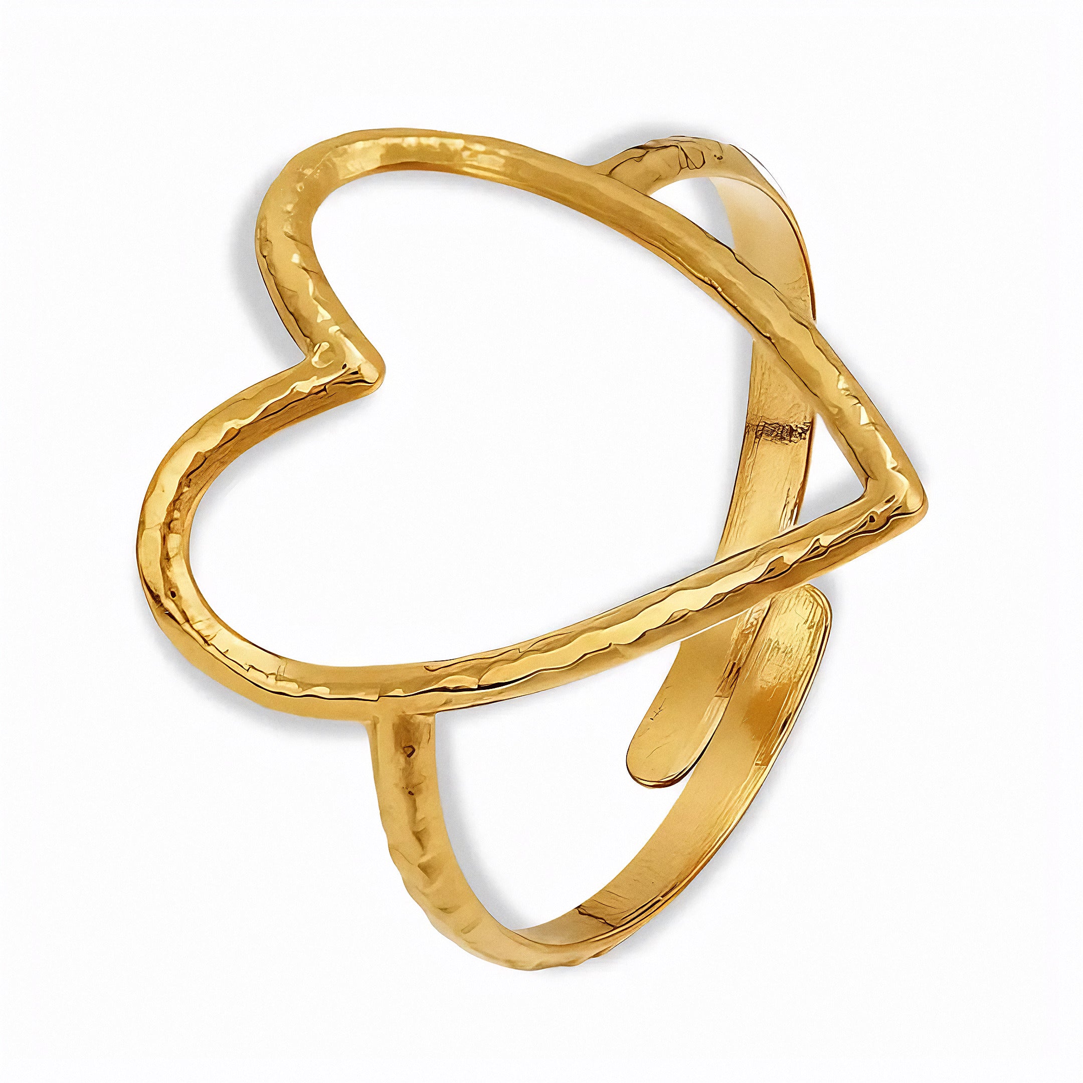 Glozya Open Heart Statement Ring — studio product photo on white background