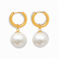 Glozya Pearl Drop Congo Earrings — studio product photo on white background