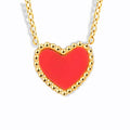 Glozya Red Heart Necklace — studio product photo on white background