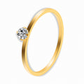 Glozya Solitaire CZ Ring — studio product photo on white background
