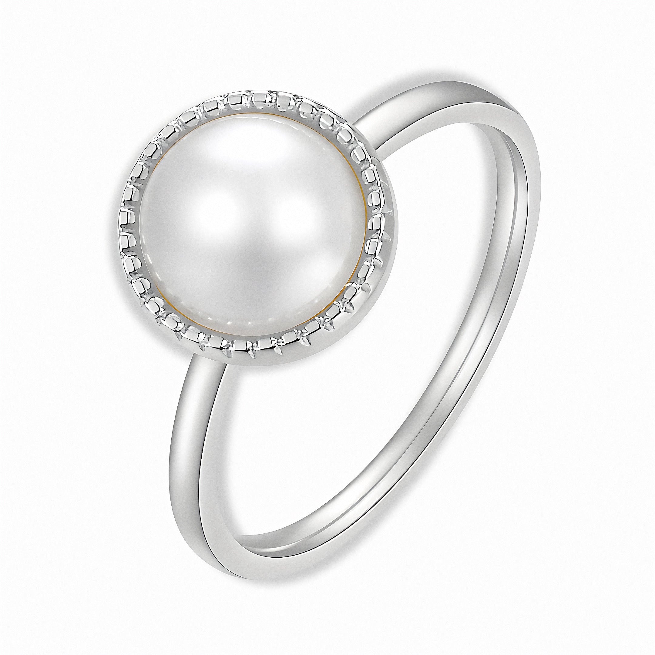 Glozya Stainless Steel Halo Ring — studio product photo on white background