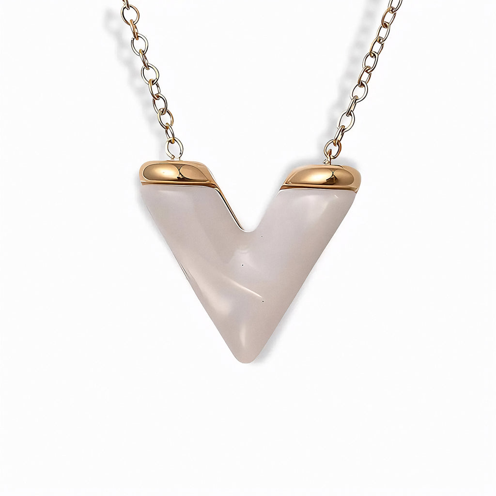 Glozya Stylish V-Shaped Necklace — studio product photo on white background
