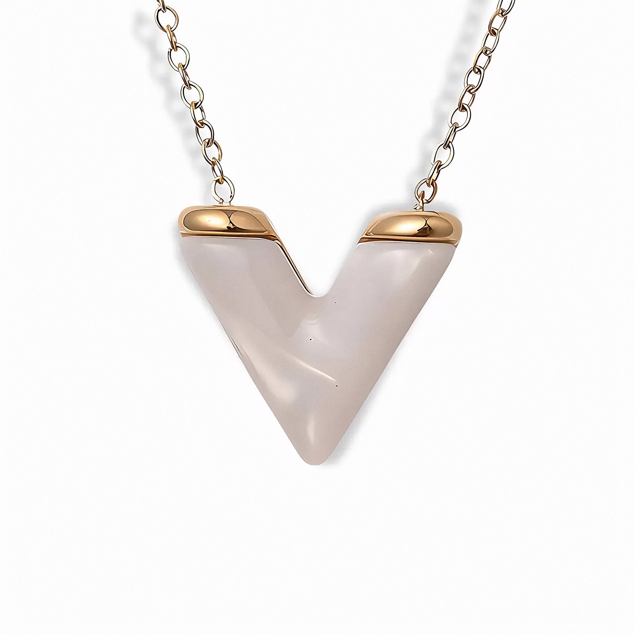 Glozya Stylish V-Shaped Necklace — studio product photo on white background