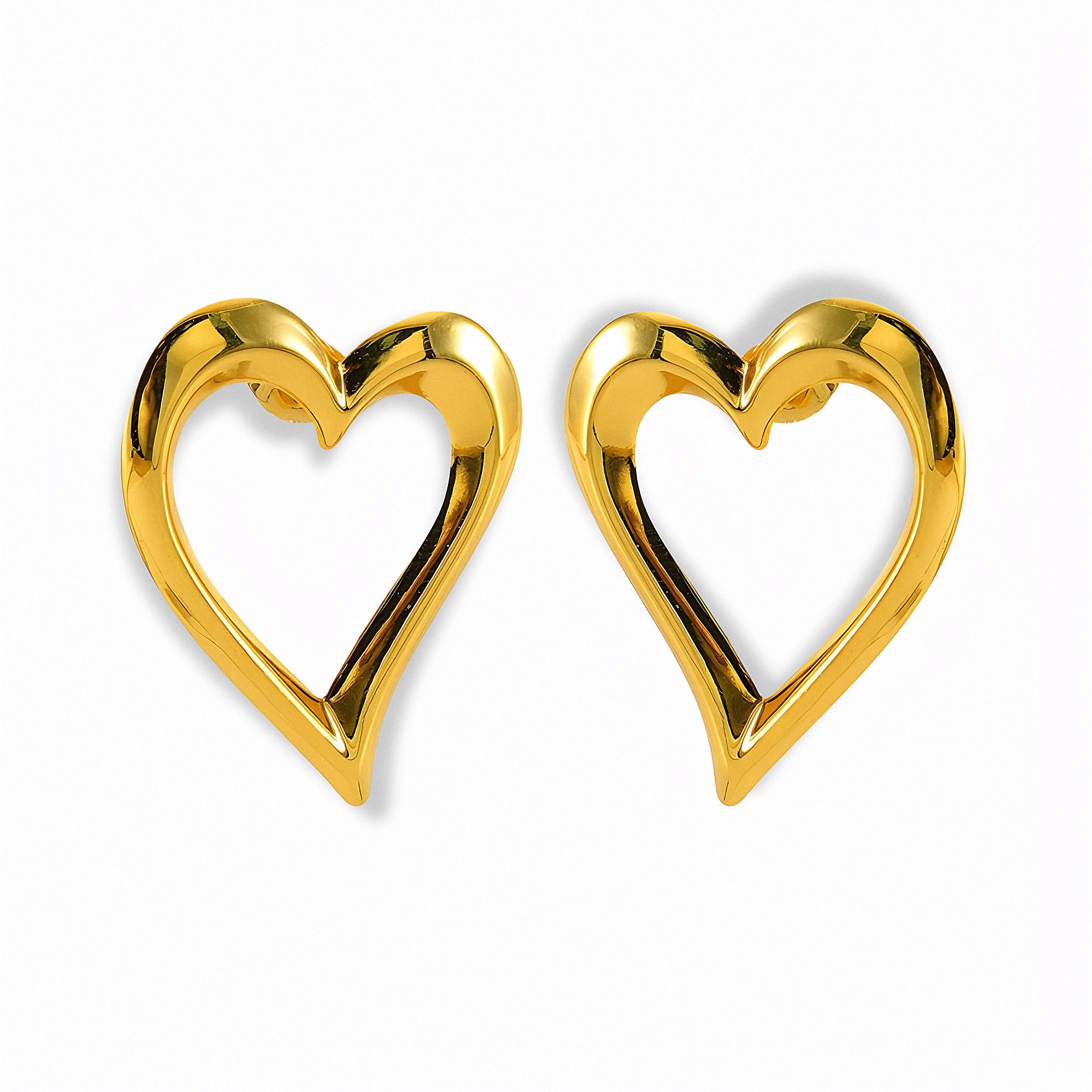 Glozya Timeless Heart Stud Earrings — studio product photo on white background