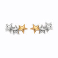 Glozya Two Tone Star Stud Earrings — studio product photo on white background