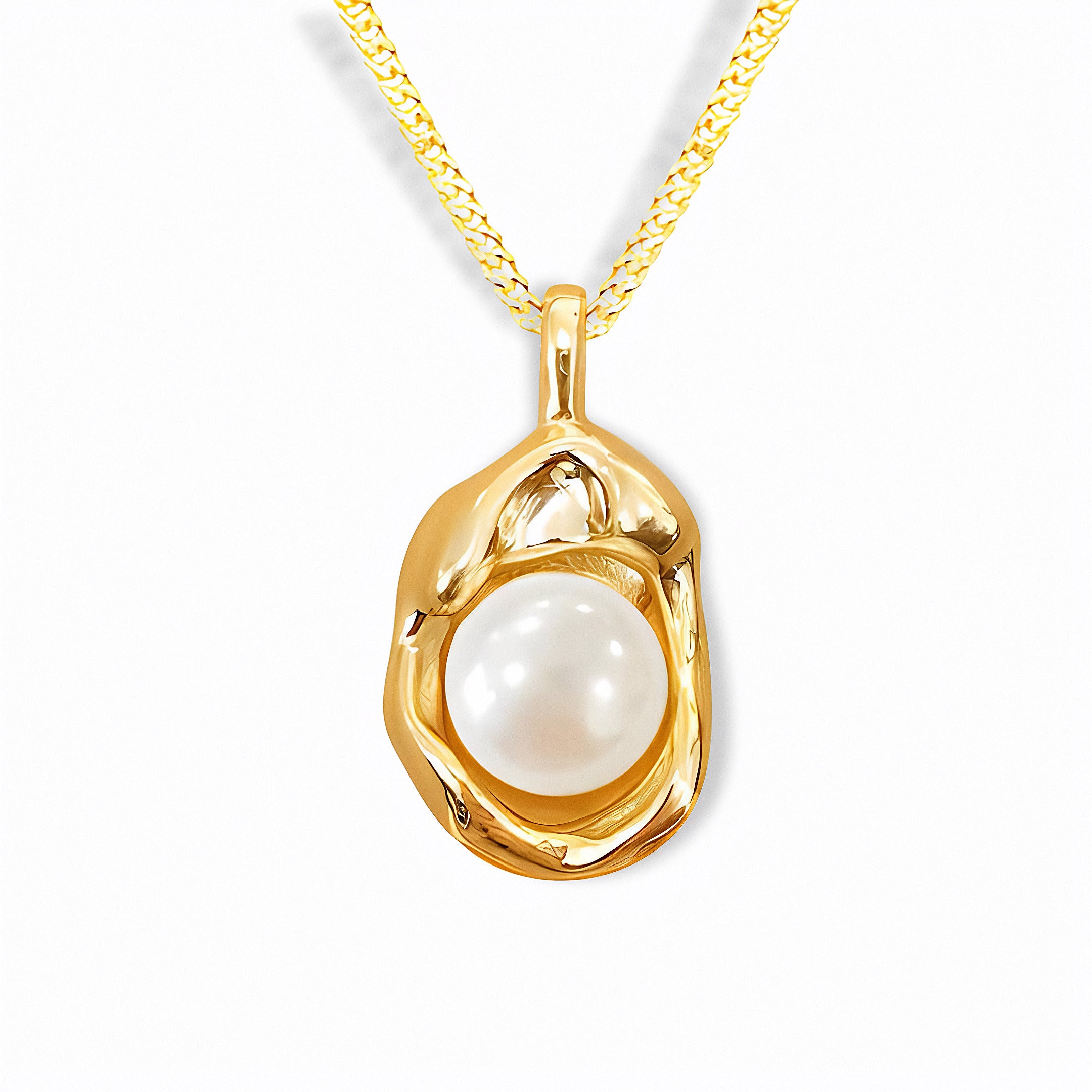 Glozya Unique Pearl Necklace — studio product photo on white background
